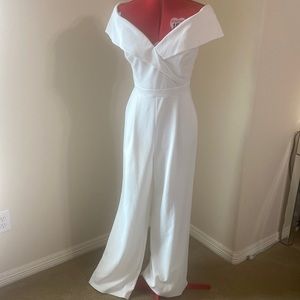 White bridal jumpsuit